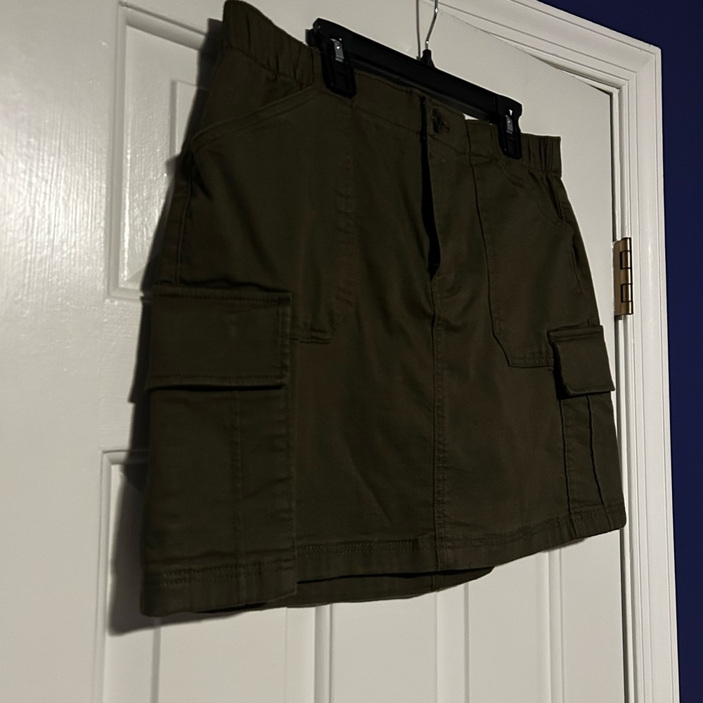 SO Women's Mini Skirt - Olive Green